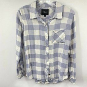 RAILS Plaid Flannel Collar Long Sleeve Top Sz S